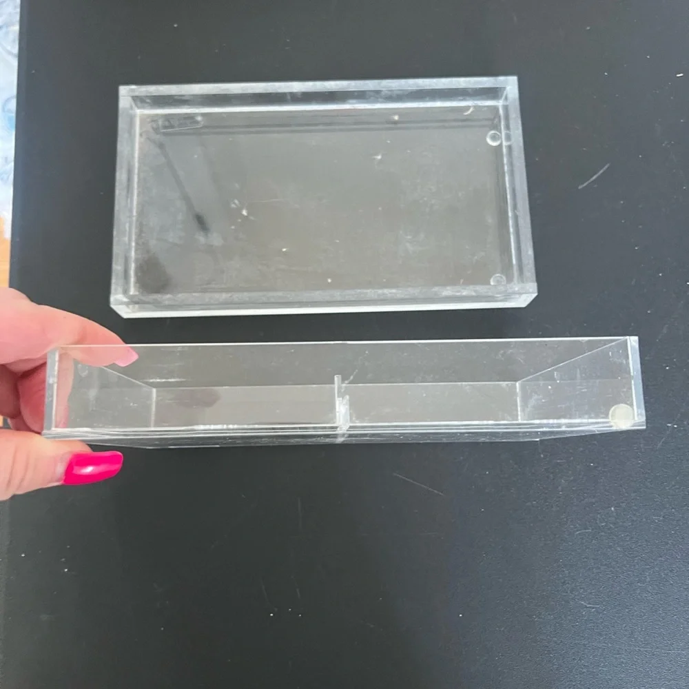 Clear Acrylic Set of Two Organizer Trays